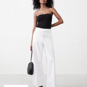 Banana Republic Factory White Wide-Leg Pants